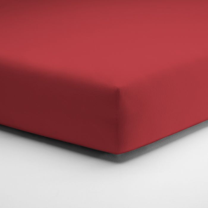 rotes Spannbettlaken Jersey Basic by schlafgut aus Baumwolle